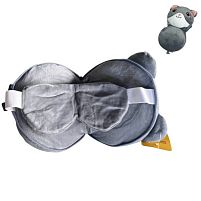 Подушка з маскою дорожня під шию "Kitty" 25*7см Stenson R35823
