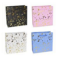 Пакет подарунковий паперовий XS "Glitter" 14.5*15*6см Stenson R96676-XS