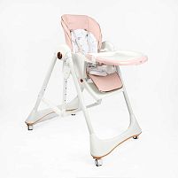 Стільчик для годування Toti 52305 мягкий чохол PU з подушкою, гойдалка, 4 колеса, з’ємний столик, в коробці