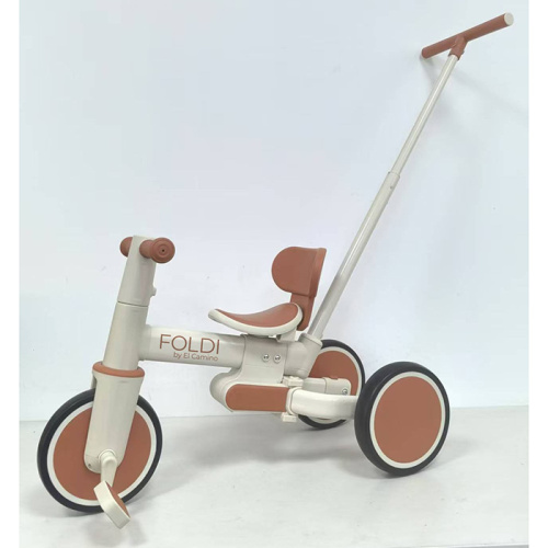 Велосипед дитячий триколісний El Camino дитячий ME 1202 FOLDI Сinnamon Beige (батьківська ручка)