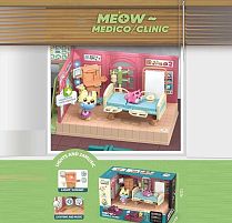 Набір меблів HY 109 C2 “Кардіокабінет”, підсвічування, мелодії, фігурки тварин, муляжі медичних інструментів, меблів та обладнання, в коробці