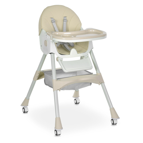 Стільчик для годування Bambi M 6302 Beige (61*76*95 см, 4 колеса, регулювання: стілець 2 п., спинка 1 п., столик 3 п., стіл 32*55 см)і