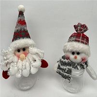 Банка новорічна для подарунків "Santa Snowman" 22см Stenson M17314