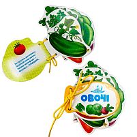 Овочі 9786178638139 "Пегас", 7 сторінок, картон, шнурівка