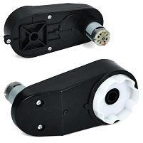 Рульовий редуктор для дитячого електроквадроцикла в зборі з мотором Bambi Racer M 6222-ST GEAR (12V, 6000RPM, вісь: Ø12 мм)