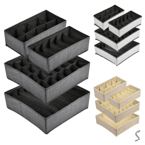 Коробка-органайзер для зберігання білизни "Home" 4пр/наб 32*32*10см Stenson 323210 фото 3