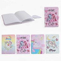 Блокнот M 18143 лінійка, магнітна застібка, 14.5х21см, в пакеті, ВИДАЄТЬСЯ МІКС ВИДІВ