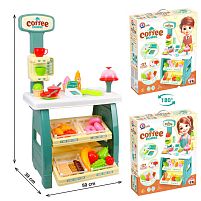 Іграшковий набір "Кав’ярня" 9765 "Technok Toys", 50 × 39 × 87 см, продукти, каса, гроші, термінал, світло, звук, в коробці