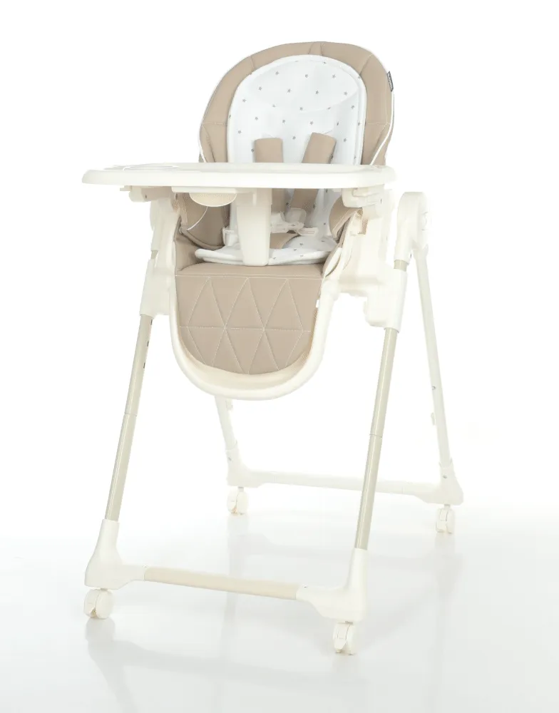 Стільчик для годування немовлят Bambi ME 1037 CRYSTAL Stars Latte фото 2