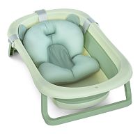 Ванночка для купання немовлят El Camino ME 1151 PLUS Pale Green (20,5*48*77,5 см, електронний термометр, матрац, зручнйи злив)