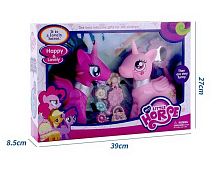 Поні HF 1001 підсвічування, звукові ефекти, 2 конячки, гребінець, дзеркальце, аксесуари, в коробці