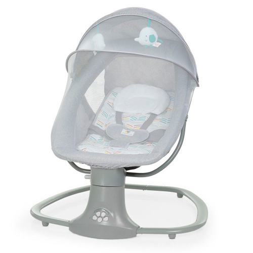 Крісло-шезлонг для немовлят з електро-заколисуванням Mastela 8104 Light Grey (механізм гойдання: поворотний, 3в1) фото 3