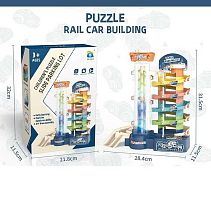 Трек 9811 мелодія, підсвічування, автоматичний підіймач, 5 машинок, розбірна конструкція, рухливі елементи, в коробці