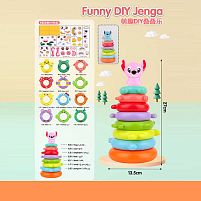 Пірамідка KD 822-37 висота:30 см, 8 елементів, наліпки, в сітці