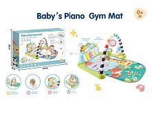 Килимок 7725 D піаніно, звуки, мелодії, ноти, підсвічування, 5 підвісок, брязкальця, дзеркальце, в коробці