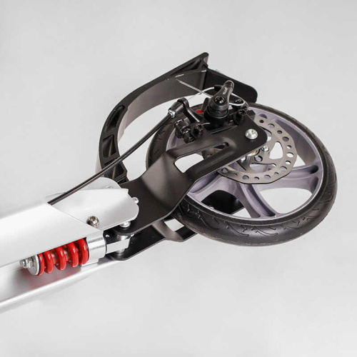 Самокат алюмінієвий Best Scooter BS-81766 (4) ручне дискове гальмо, колеса PU, діаметр коліс - 200мм, 2 амортизатори, підсклянник, в коробці фото 6