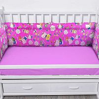 М`які борти в ліжечко 3106008 "Hello Kitty" 30 см. полікоттон (1) "Homefort"