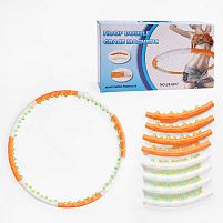 Обруч масажний C 68888 розбірна конструкція, 64 магнітні масажні кульки, внутрішній діаметр: 90см, в коробці