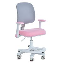 Крісло дитяче Bambi M 6174-8 (колеса: 5 шт, Ø5 см, гумове покриття, підлокітники, пластик/метал, спинка: тканина, рожевий/білий)