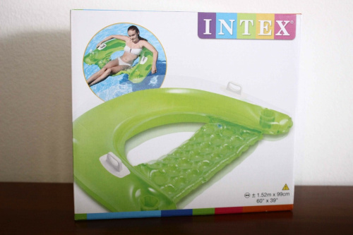 Крісло надувне для плавання Intex 58859 (99*152 см, 5 кольорів, ручки, підсклянник, вік 8+, до 80 кг) фото 7