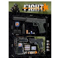 Пістолет 579-15 мішень, глушник, 10 м’яких патронів, 8 гільз, в коробці