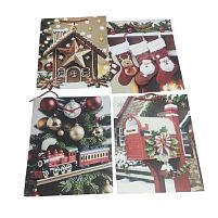 Пакет новорічний паперовий M "Christmas decor 3D" 26*32*10см Stenson R33704-M