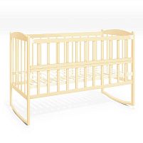 Ліжечко-гойдалка дитяче "Райдуга" слонова кістка відкидний бортик, в пакеті