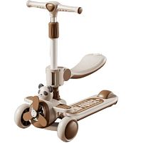 Самокат-беговел триколісний Skyper G-609-14 (колеса: передні Ø4.92"/PU/заднє Ø3,15"/PU, рама: пластик/складна, сидіння, підсвітка, до 25 кг)