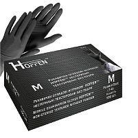 Рукавички нітрилові M Hoffen 3.5г нестерильні текстуровані б/п 50пар/уп Stenson HFN-13301M