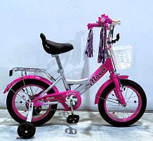 Велосипед дитячий двоколісний Corso MX-60930 «Maxis» (колеса Ø14"/гума, рама: сталь, допоміжні колеса, гальмо ручне, кошик, від 4 років)