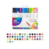 Маркер-ручка двостороння "Rainbow" 36кол. Stenson WW01704ST