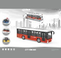 Автобус CLM 0771 B металопластик, інерція, звук, підсвічування, рухомі елементи, в коробці