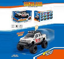 Машина музична E 25-5 світло, звук, їздить вперед та назад, гумові колеса, масштаб 1:18, в коробці