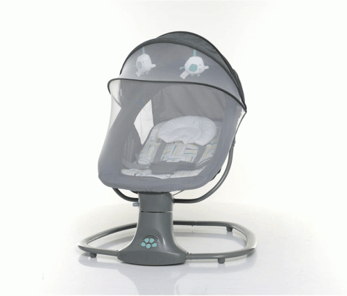 Крісло-шезлонг для немовлят з електро-заколисуванням Mastela 8105 Serious Grey (механізм гойдання: поворотний, 3в1) фото 2