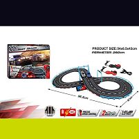 Трек JJ 203-1 2 машинки, 2 джойстики, на батарейках, розмір треку 96,5х48,3 см, масштаб 1:43, в коробці