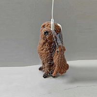 Песики 907-4 гумові, висота 18.5см та 9см, пискавки, сидяче положення, у сітці