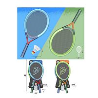 Набір ракеток 9936 A 2 ракетки, пластиковий корпус, текстильна сітка, 2 волани, на листі