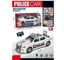 Машина JS 124 B “Поліція”, масштаб 1:16, тематичні сигнали, підсвічування, інерція, відкривається багажник, в коробці