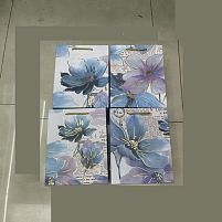 Пакет подарунковий паперовий M "Flowers" 26*32*12см Stenson (R91101-M)