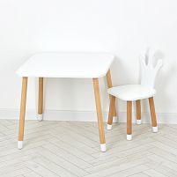 Дитячий столик Bambi 06-025W-SQUARE (зі стільчиком)