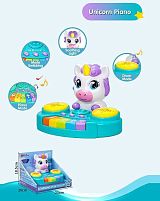 Піаніно 35869 A барабан, 4 музичних інструменти, звуки тварин, мелодії, підсвічування, в коробці