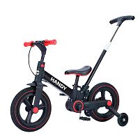 Велосипед дитячий двоколісний Corso 1052-47 (колеса: Ø12"/PU, рама: сталь, знімні педалі, допоміжні колеса, батьківська ручка, до 30 кг)