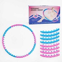 Обруч масажний C 68887 розбірна конструкція, 48 магнітних масажних кульок, діаметр: 103см, в коробці