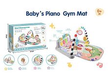 Килимок 7725 B піаніно, звуки, мелодії, ноти, підсвічування, 5 підвісок, брязкальця, дзеркальце, в коробці