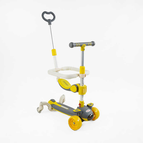 Самокат 5в1 "Skyper" J-69300 колеса PU 125х40мм зі світлом, музика та підсвічування платформи, з ДОП. КОЛЕСАМИ, захисний бампер, в коробці