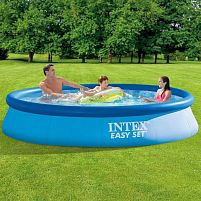 Надувний басейн Intex 28158 (84*457 см., об'єм: 9244, картриджний фільтр-насос 2006 л/год., серія: Easy Set)