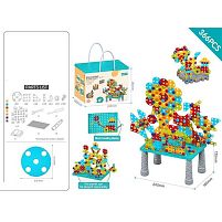 Столик з конструктором C 2723 C-12 366 деталей, розмір столика: 24х16х13.5 см, в коробці