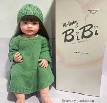 Лялька XBY 6601 звуки, висота 52 см, гумова, пляшечка, памперс, соска, шапочка, шкарпетки, в коробці