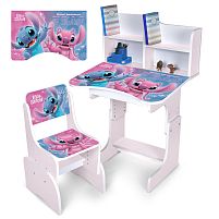 Картинка  Дитяча парта-трансформер Bambi N 2071-23-7 «Stitch» (регульована висота, стільчик, надбудова для книг, ящик під стільницею для канцтоварів) магазин cd-market