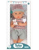 Пупс 6215 гумовий, висота 35 см, пустушка, пляшечка, в коробці